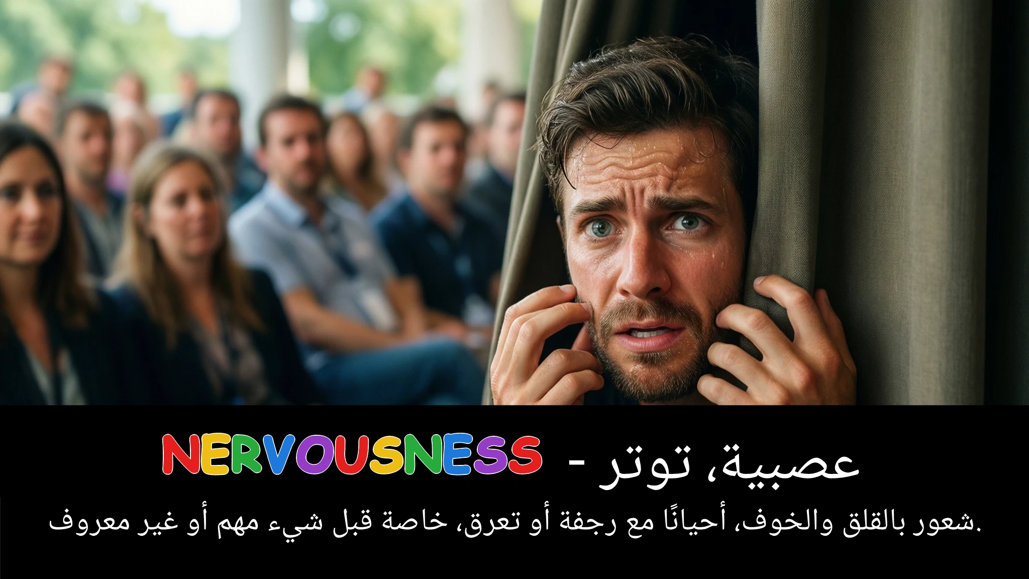 Arabic Illustration for nervousness
